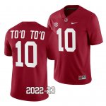 Men's Alabama Crimson Tide #10 Henry To'o To'o 2022-23 Crimson NCAA Uniform College Football Jersey 2403OWPN0